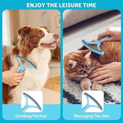 🐾 Harvonicelora™ 3-in-1 Pet Grooming Brush — One Tool, Total Pet Care! ✨